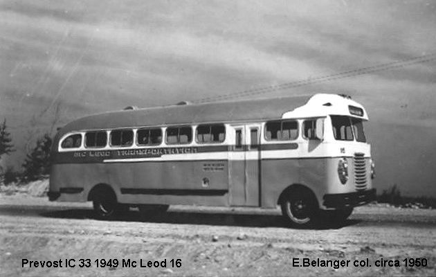 BUS/AUTOBUS: Prevost urbain 1949 McLeod