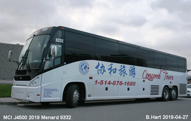 BUS/AUTOBUS: MCI J4500 2019 Menard