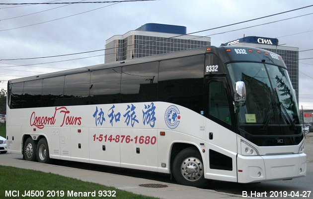 BUS/AUTOBUS: MCI J4500 2019 Menard