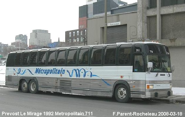 BUS/AUTOBUS: Prevost Le Mirage 1992 Auger Metropolitain