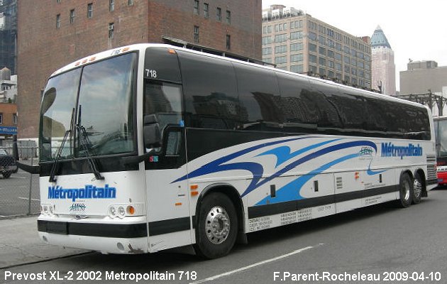 BUS/AUTOBUS: Prevost XL-2 2002 Auger Metropolitain