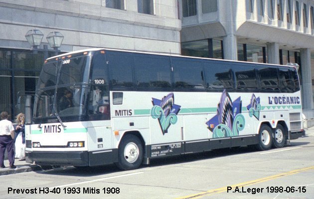 BUS/AUTOBUS: Prevost H3-40 1993 Mitis