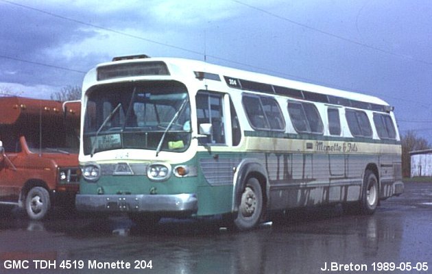 BUS/AUTOBUS: GMC TDH 4519 1962 Monette