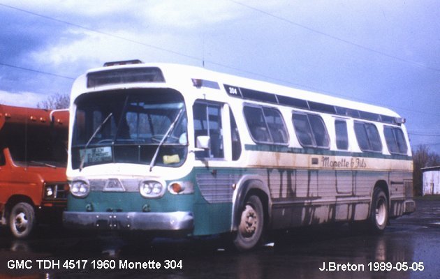 BUS/AUTOBUS: GMC TDH4517 1960 Monette