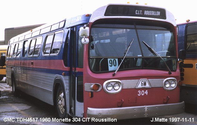 BUS/AUTOBUS: GMC TDH4517 1960 Monette