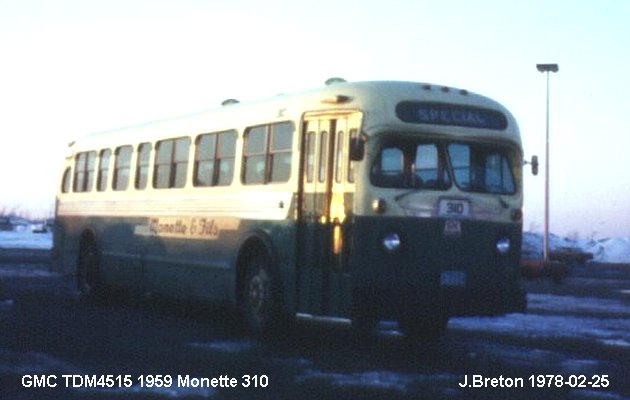 BUS/AUTOBUS: GMC TDM4515 1959 Monette