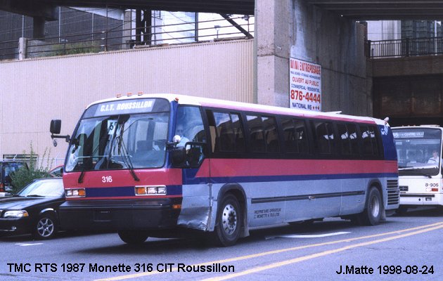 BUS/AUTOBUS: TMC RTS 1987 Monette