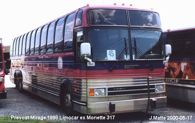 BUS/AUTOBUS: Prevost Mirage 1998 Monette