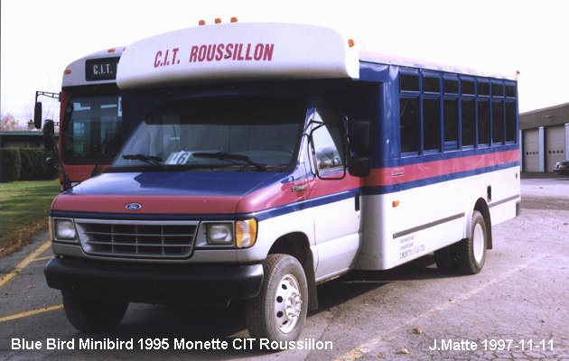 BUS/AUTOBUS: Blue Bird Minibird 1995 Monette