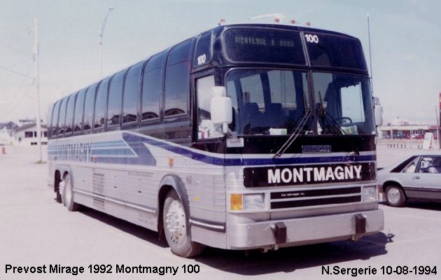 BUS/AUTOBUS: Prevost Mirage 1992 Montmagny