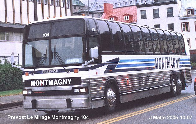 BUS/AUTOBUS: Prevost Le Mirage 1998 Montmagny