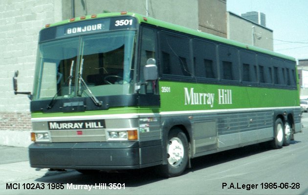 BUS/AUTOBUS: MCI 102A3 1985 Murray-Hill