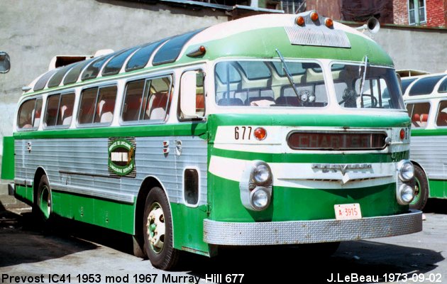 BUS/AUTOBUS: Prevost IC41 1953 Murray-Hill