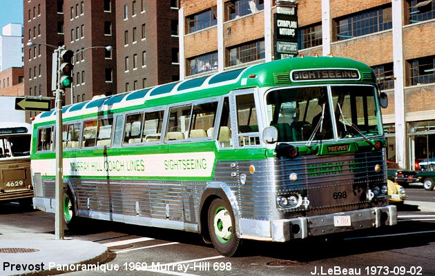 BUS/AUTOBUS: Prevost Panoramique 1969 Maheux