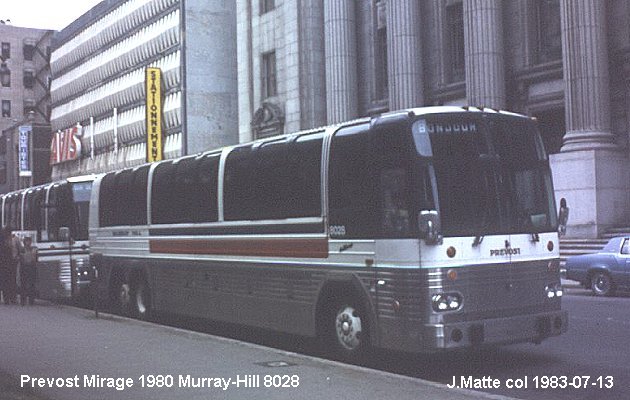 BUS/AUTOBUS: Prevost Le Mirage 1980 Murray Hill