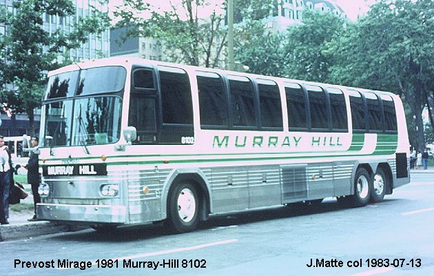 BUS/AUTOBUS: Prevost Le Mirage 1981 Murray Hill