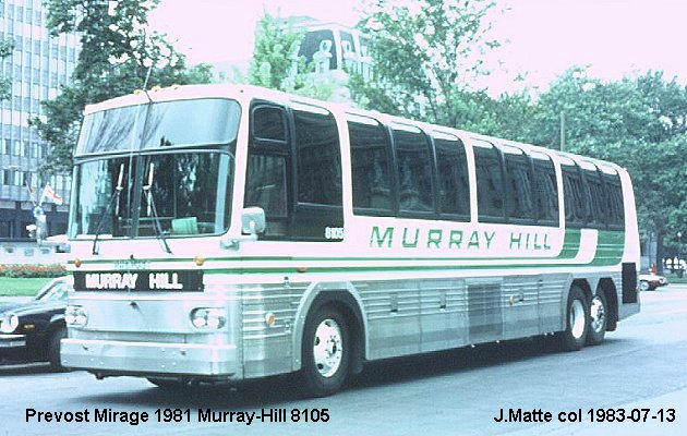 BUS/AUTOBUS: Prevost Le Mirage 1981 Murray Hill