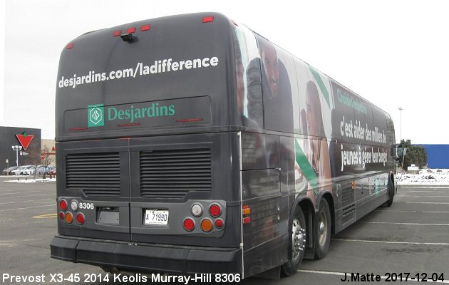 BUS/AUTOBUS: Prevost X3-45 2014 Keolis-Murray Hill