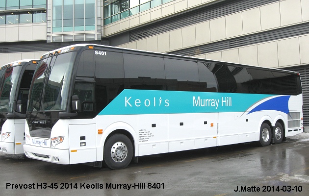 BUS/AUTOBUS: Prevost H3-45 2014 Murray-Hill Keolis