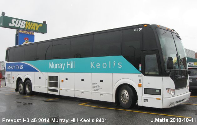 BUS/AUTOBUS: Prevost H3-45 2014 Murray-Hill Keolis