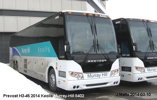 BUS/AUTOBUS: Prevost H3-45 2014 Murray-Hill Keolis