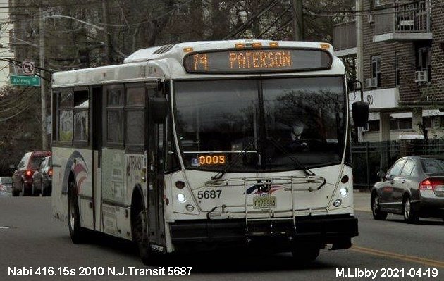 BUS/AUTOBUS: Orion 416-15s 2010 N.J.Transit