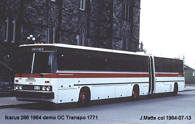 BUS/AUTOBUS: Ikarus 286 1984 OC Transpo