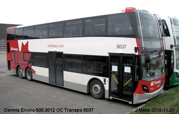 BUS/AUTOBUS: Alexander-Dennis Enviro 500 2012 Oc Transpo