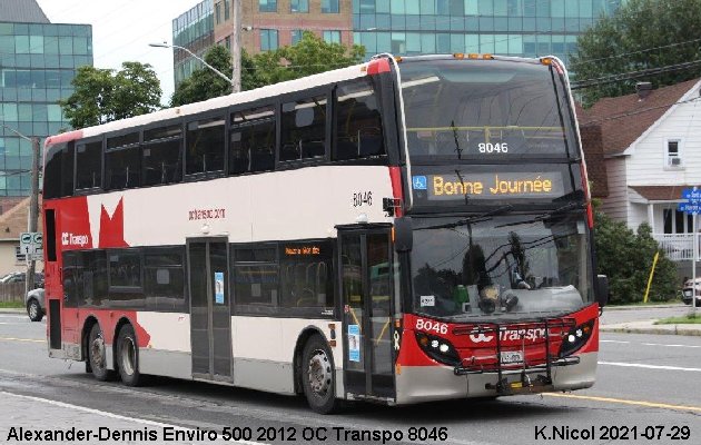 BUS/AUTOBUS: Alexander-Dennis Enviro 500 2012 OC Transpo