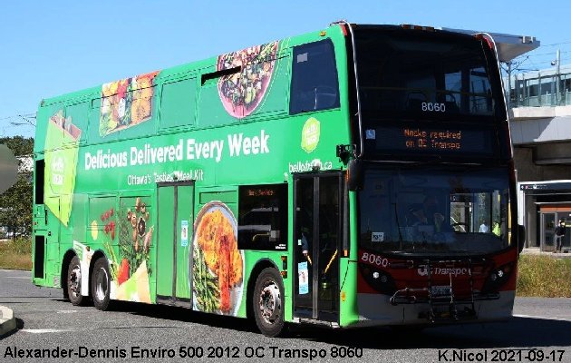 BUS/AUTOBUS: Alexander-Dennis Enviro 500 2012 OC Transpo