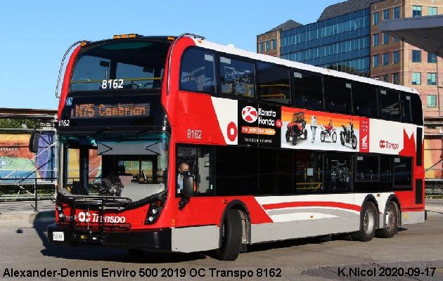 BUS/AUTOBUS: Alexander-Dennis Enviro 500 2019 OC Transpo