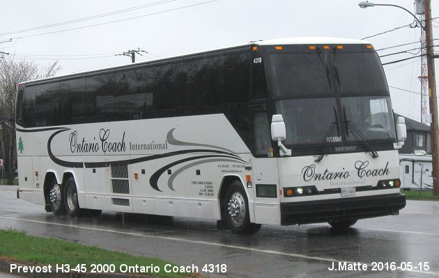 BUS/AUTOBUS: Prevost H3-45 2000 Ontario Coach