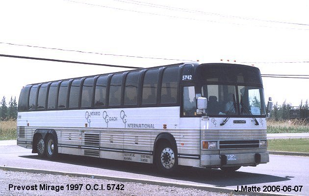 BUS/AUTOBUS: Prevost Mirage 1997 Ontario Coach Int