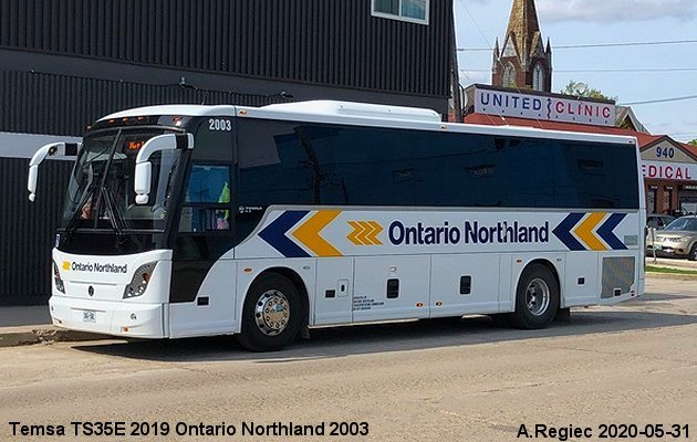 BUS/AUTOBUS: Temsa TS35E 2019 Ontario Northland