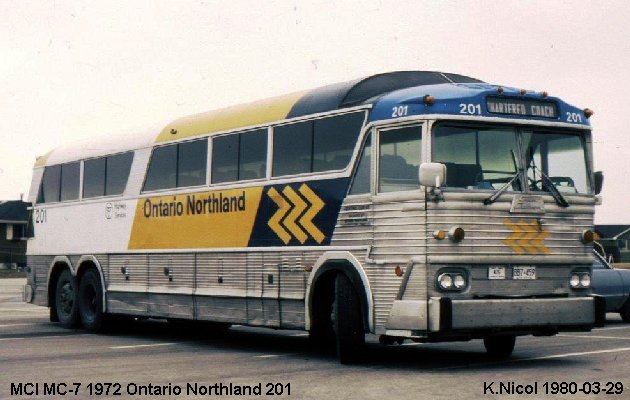 BUS/AUTOBUS: MCI MC-7 1972 Ontario Northland