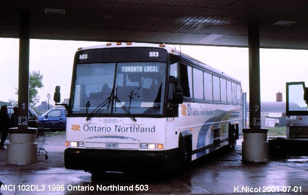 BUS/AUTOBUS: MCI 102DL3 1995 Ontario Northland