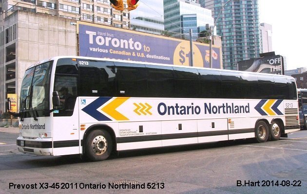 BUS/AUTOBUS: Prevost X3-45 2011 Ontario Northland