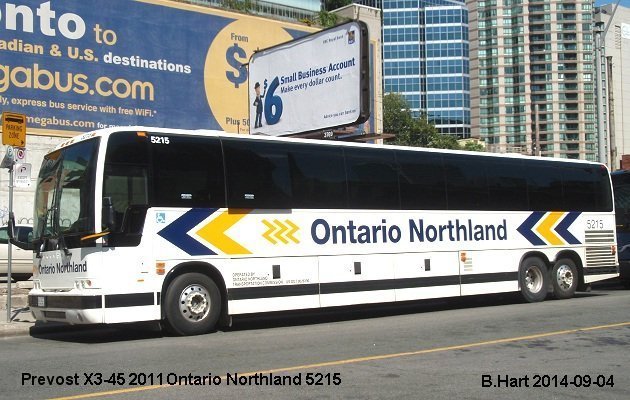 BUS/AUTOBUS: Prevost X3-45 2011 Ontario Northland