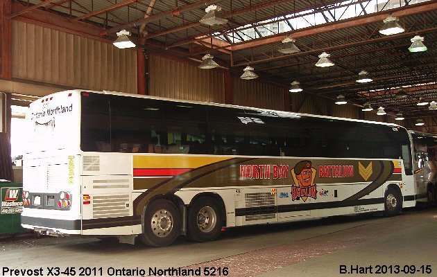 BUS/AUTOBUS: Prevost X3-45 2011 Ontario Northland