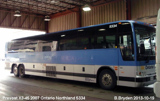 BUS/AUTOBUS: Prevost X3-45 2007 Ontario Northland