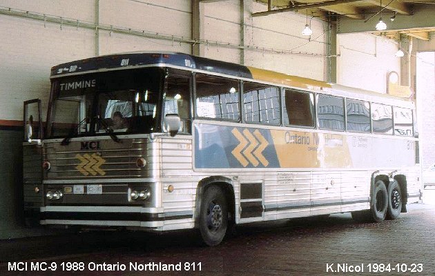 BUS/AUTOBUS: MCI MC-9 1988 Ontario Northland