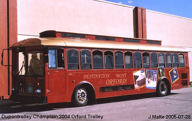 BUS/AUTOBUS: Dupontrolley Champlain 1608 2004 Orford