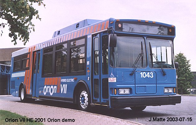 BUS/AUTOBUS: Orion VII Hybrid 2001 Orion