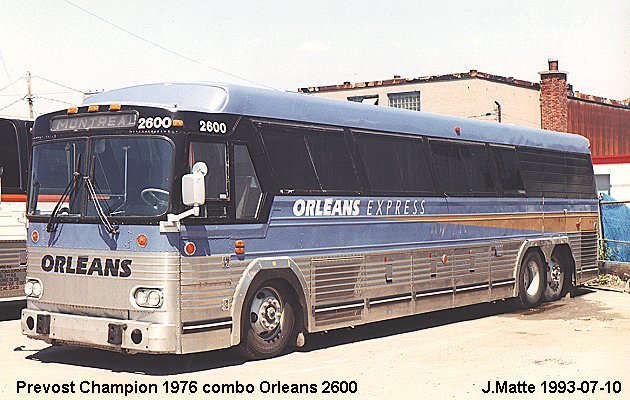 BUS/AUTOBUS: Prevost Champion Hi-Cube 1976 Orleans