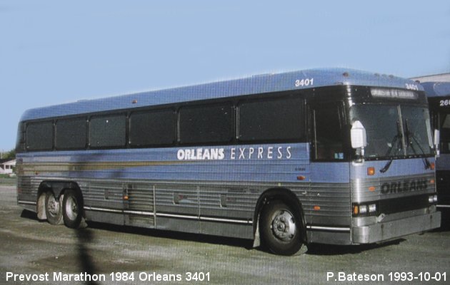 BUS/AUTOBUS: Prevost Marathon 1984 Orleans