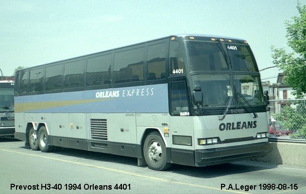 BUS/AUTOBUS: Prevost H3-40 1994 Orleans