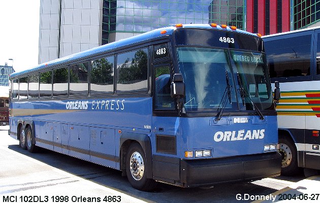 BUS/AUTOBUS: MCI 102DL3 1998 orleans