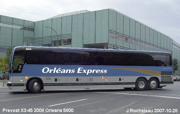 BUS/AUTOBUS: Prevost X3-45 2008 Orleans