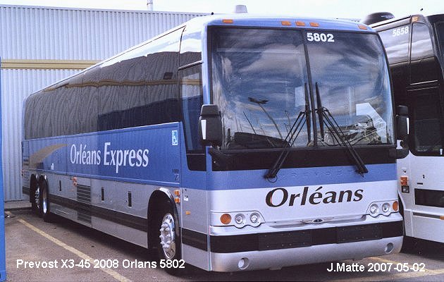 BUS/AUTOBUS: Prevost X3-45 2008 Orleans