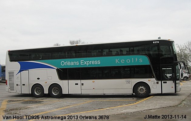 BUS/AUTOBUS: Van Hool TD925 Astromega 2013 Orleans